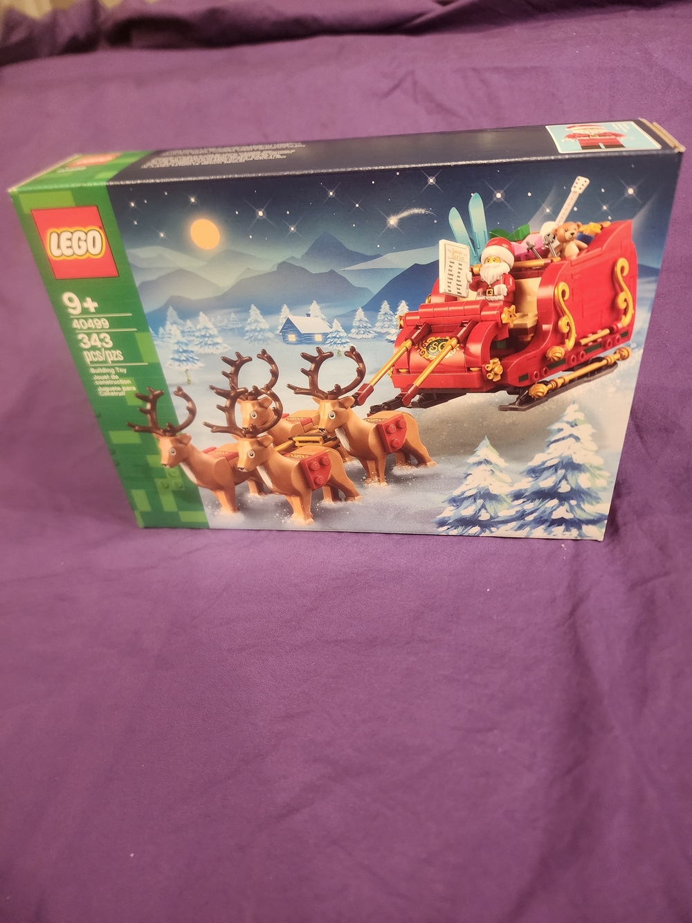 LEGO Christmas Sleigh Toy Set - Red Holiday Reindeer Sleigh (343 pcs)